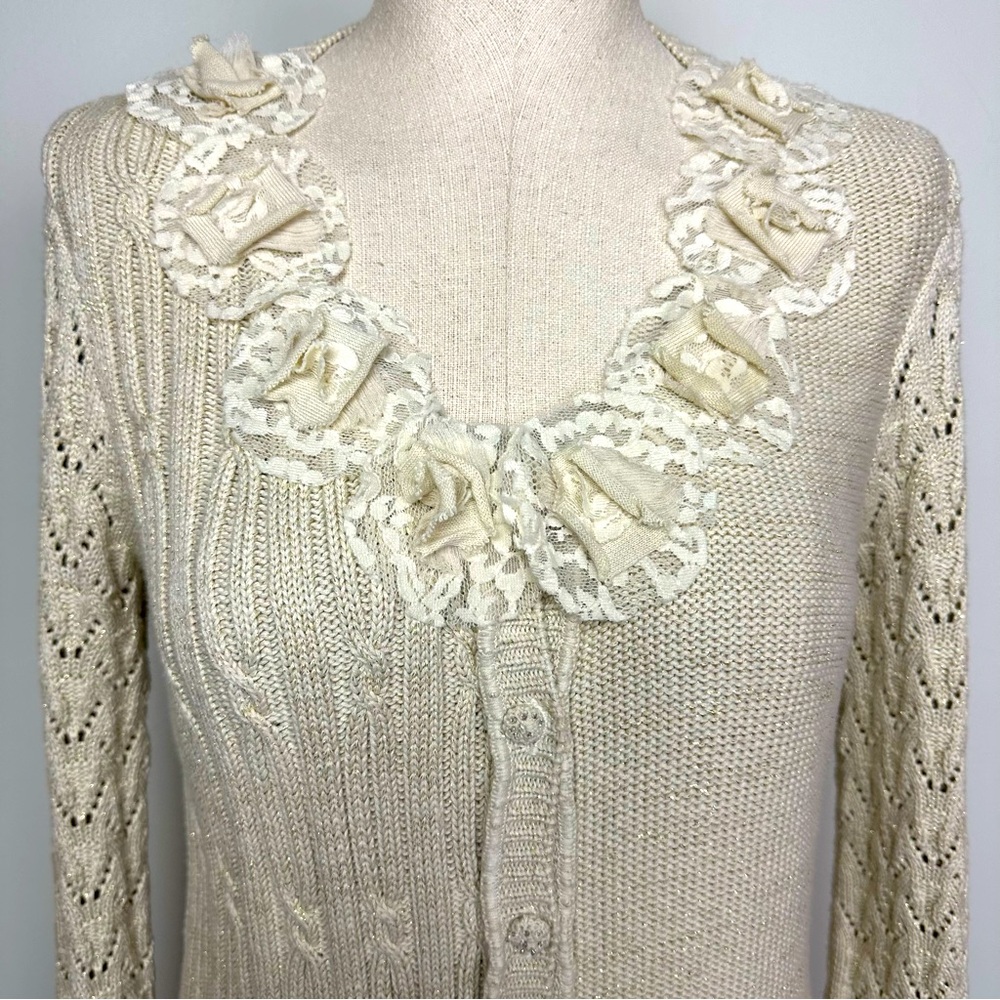 Lynn Ritchie Gold Knit Cardigan